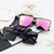 Damen Modische Sport-Sonnenbrille mit eckigem Rahmen und verspiegelten Gläsern Brehn
