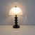 Elegante Glas-Schirm Tischlampe
