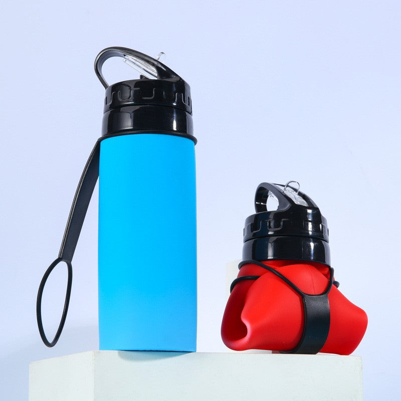 Damen Faltbare Sport-Trinkflasche mit integriertem Strohhalm Brehn