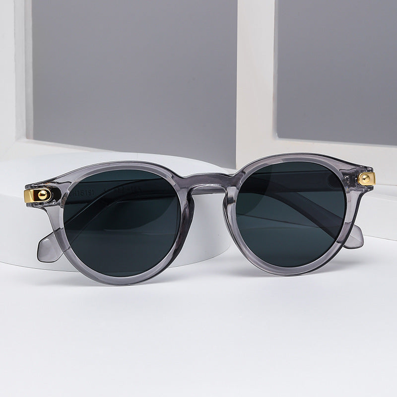 Damen modische Sonnenbrille mit transparentem Rahmen und robusten Gläsern Brehn