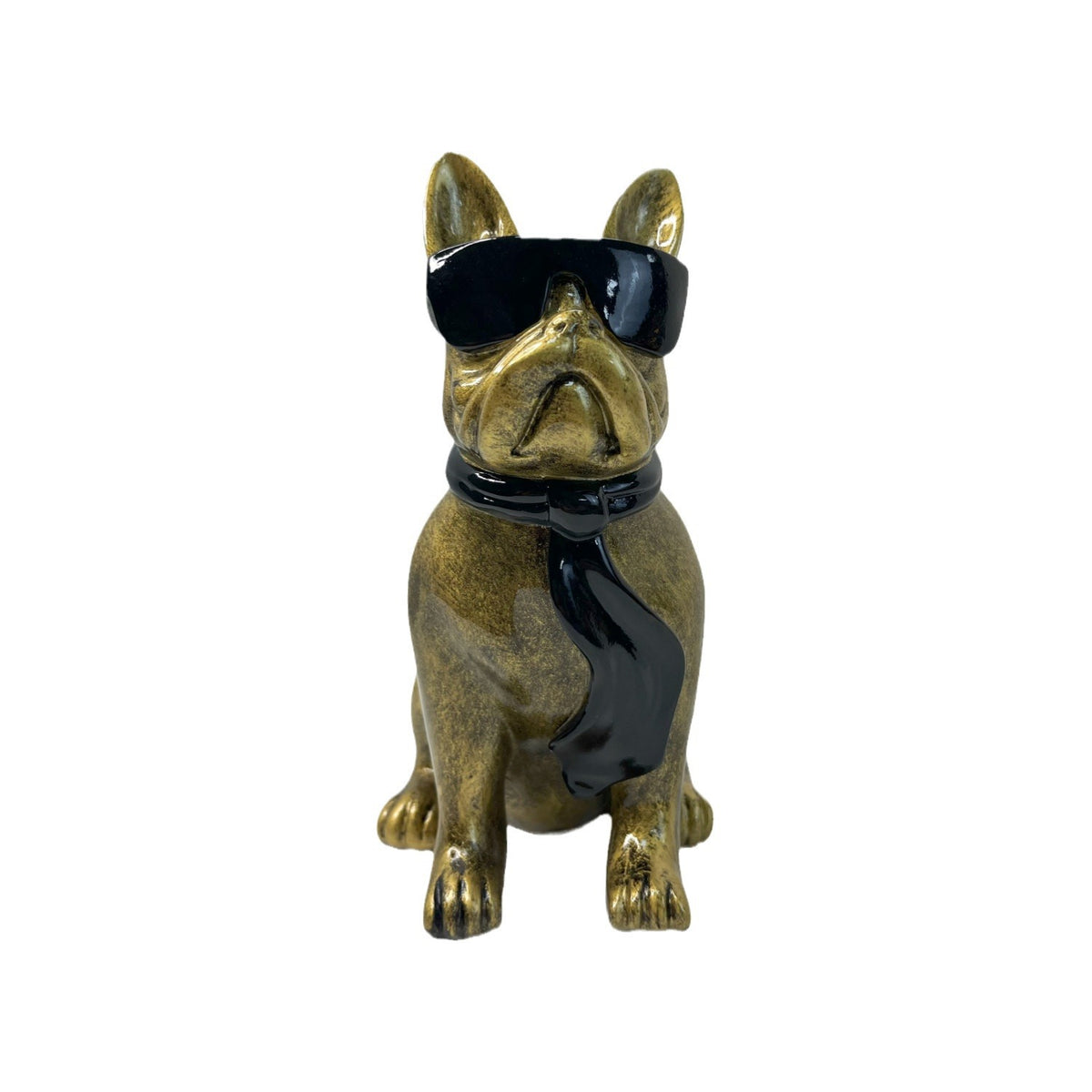 Bunte Bulldogge Dekofigur aus Kunstharz Brehn
