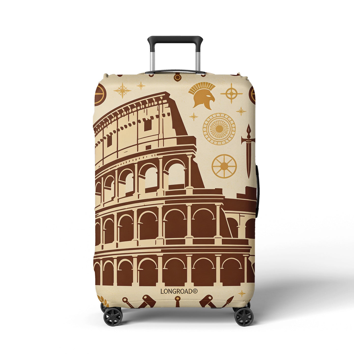 Damen Reise-Trolley Brehn mit elegantem barockem Muster