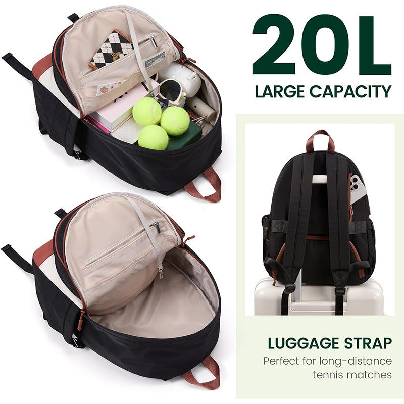 Multifunctionale Tennis-Rucksack mit Integriertem Schuh- und Flaschenfach Brehn