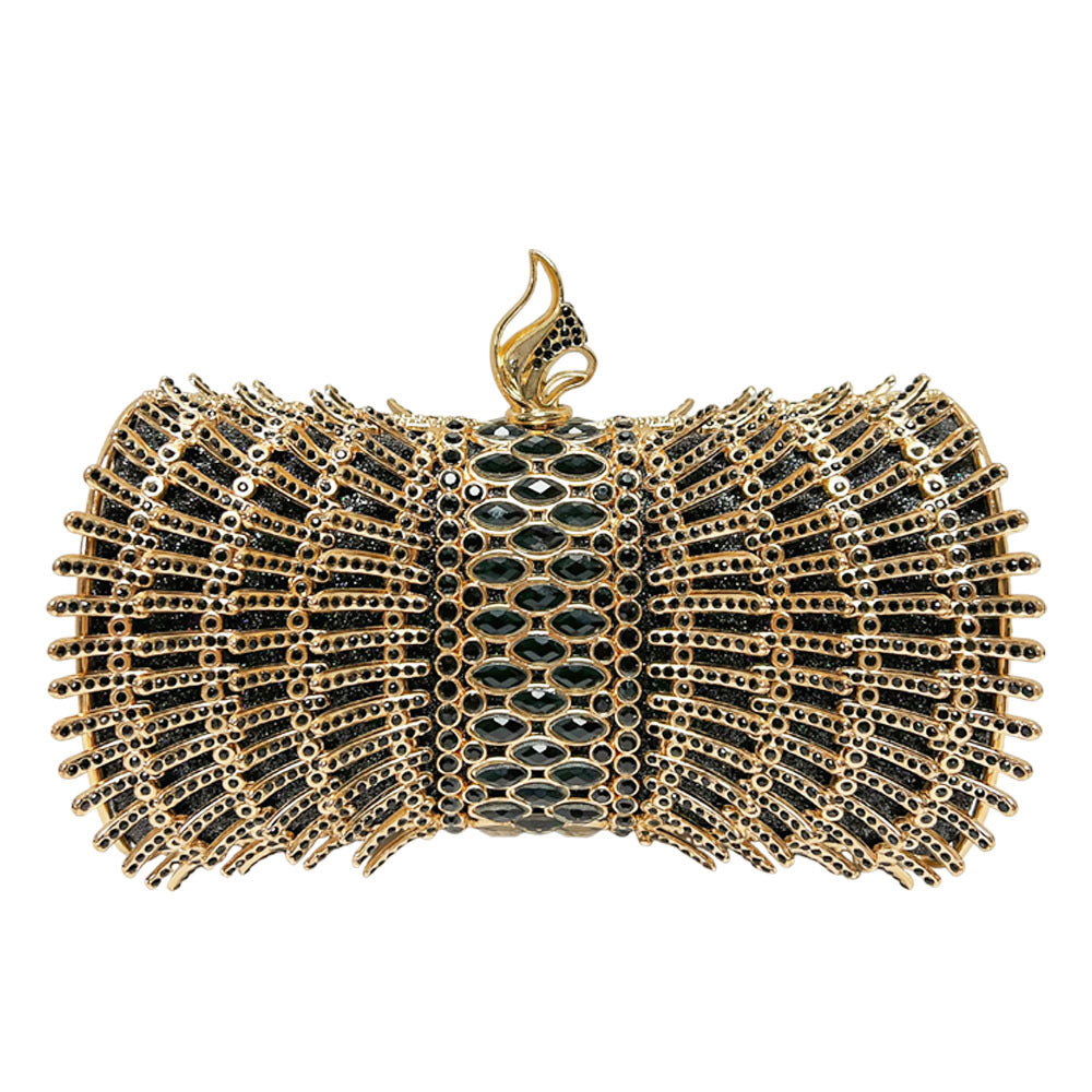 Dekorative Metallic Abend Clutch