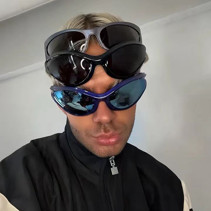 Damen sportliche Sonnenbrille mit aerodynamischem Design und UV-Schutz Brehn