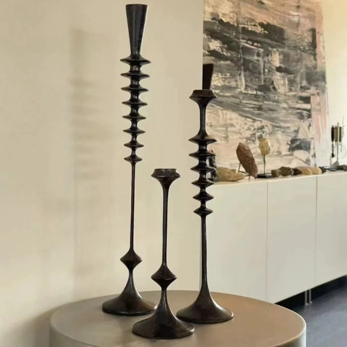 Künstlerisches Kerzenhalter-Set