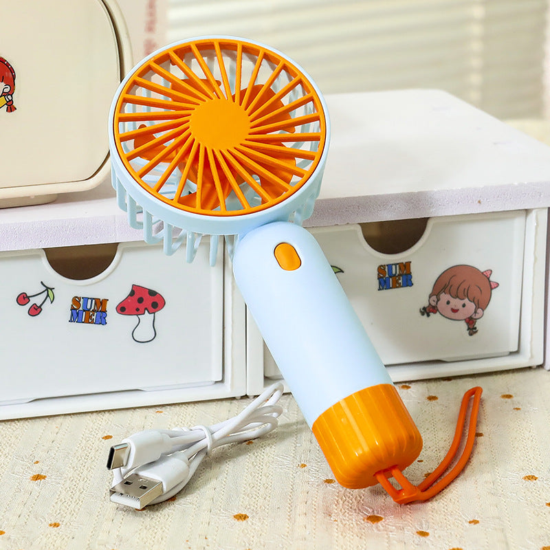 Damen Tragbarer Mini-Lüfter mit ergonomischem Griff und USB-Ladefunktion Brehn