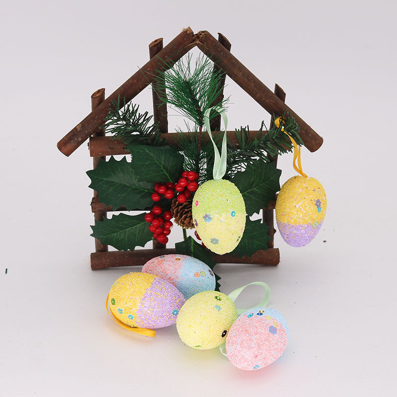 Dekorative Glitzernde Ostereierornamente Brehn