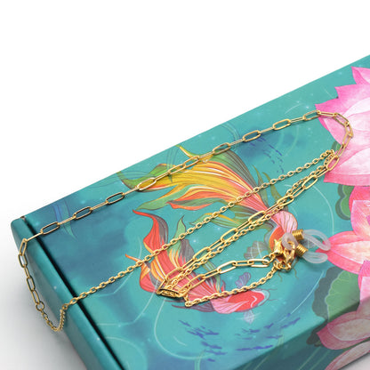 Fashion-Forward Metall Brillen Kette Brehn