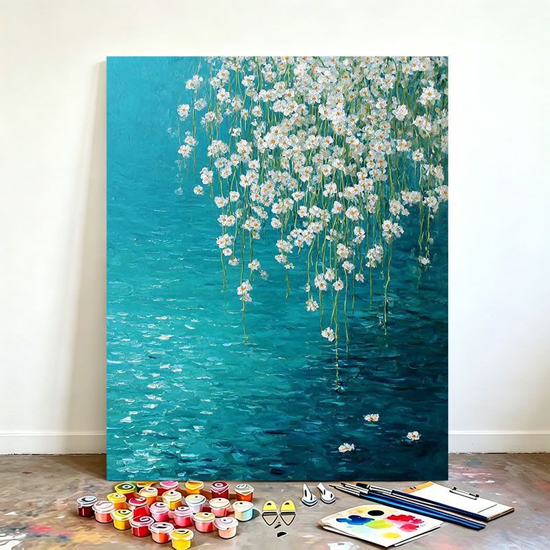 Blumeninspiriertes malerisches Leinwandbild Brehn