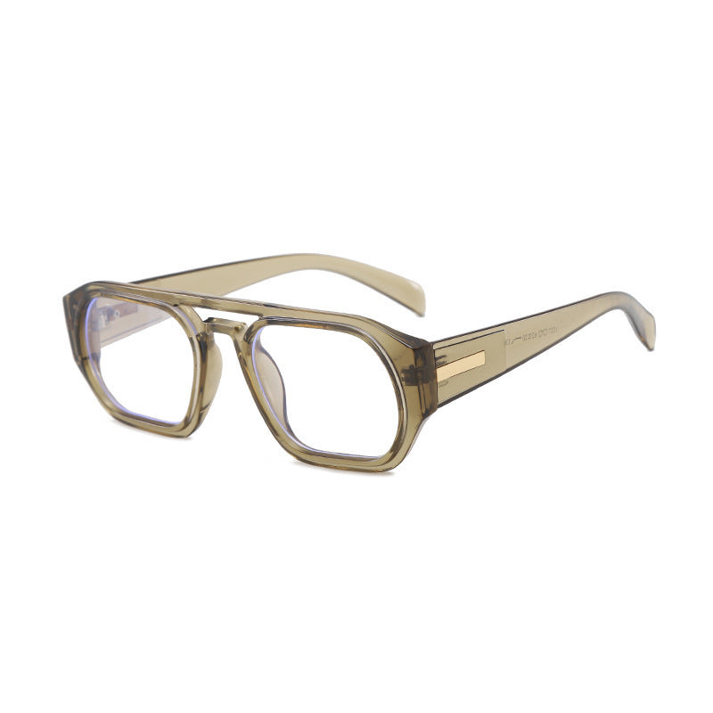 Damen modische rechteckige Brille mit elegantem Metallakzent Brehn