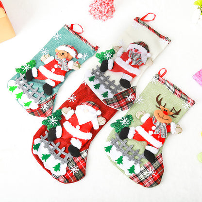 Festlicher Weihnachtsstrumpf mit niedlichem Weihnachtsmann-Motiv Brehn