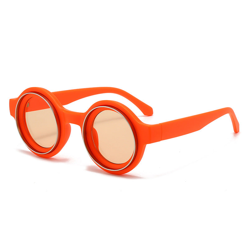 Damen modische runde Sonnenbrille mit auffälligem Design Brehn