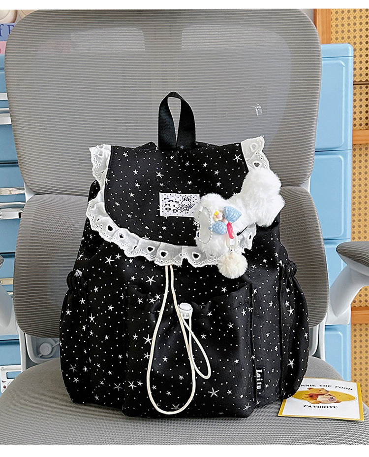 Sternenprint Rüsch-Rucksack Brehn