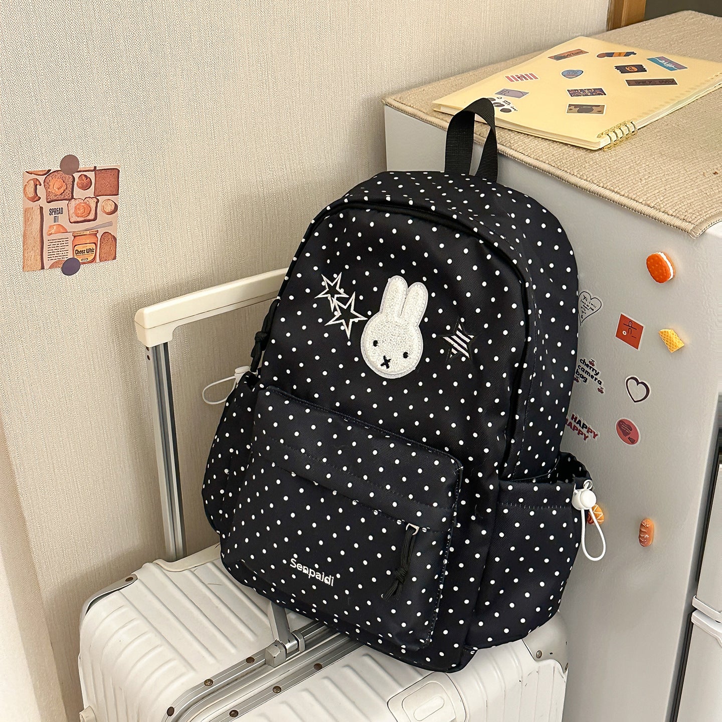 Spaß Polka Dot Charakter Design Rucksack