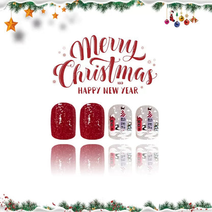 Kunstnagelset mit winterlichen Motivdesigns Brehn