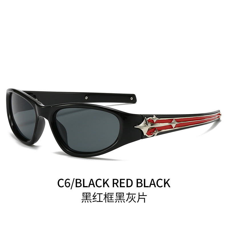 Damen Sportliche Sonnenbrille im modernen Design mit stylischem Metallrahmen Brehn