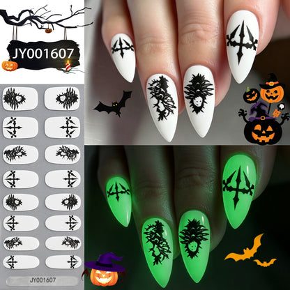 Halloween-Themen Glow-in-the-Dark Nagel-Wraps