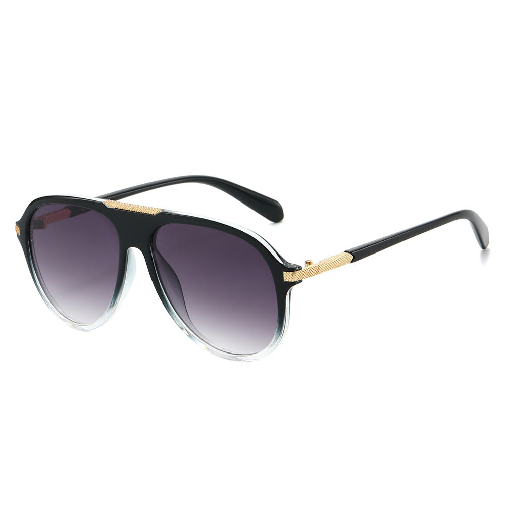 Oversized Aviator Sonnenbrille mit metallischen Akzenten Brehn