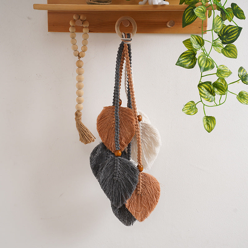 Macrame Blatt Wandbehang Dekor Brehn