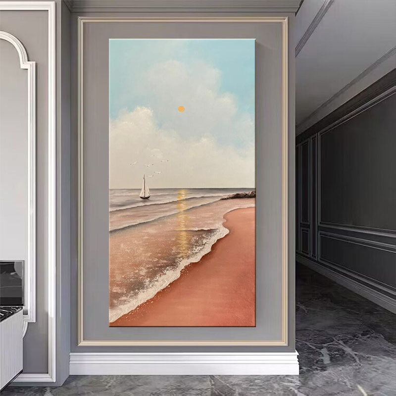 Küstenstrand Sonnenuntergang Leinwandkunst