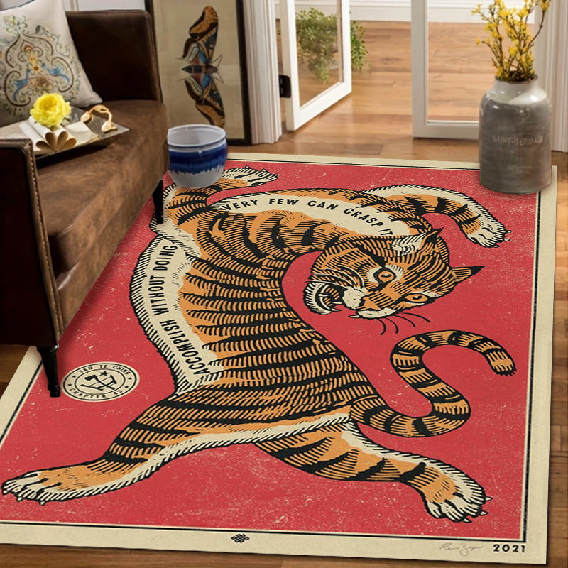 Künstlerischer vom Tiger inspirierter Bereichsteppich