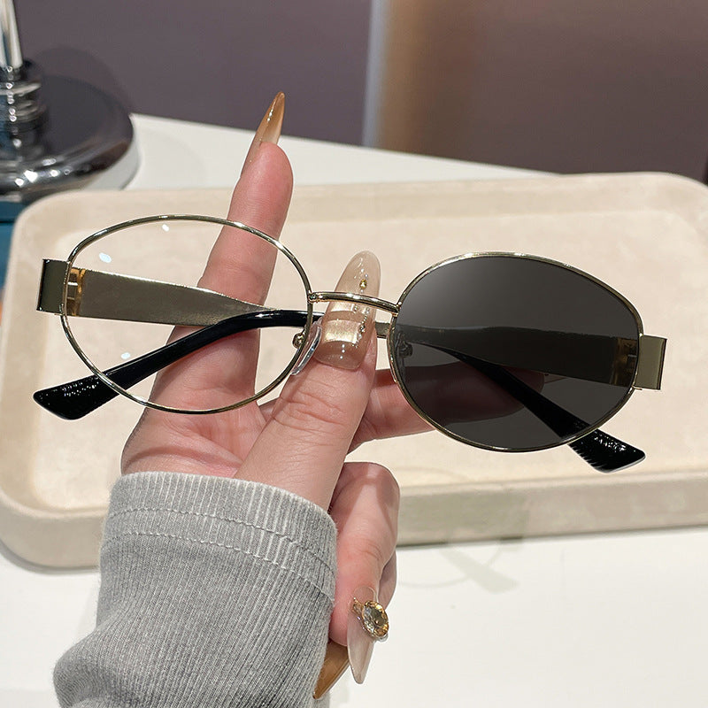 Damen Vintage Sonnenbrille im ovalen Design Brehn