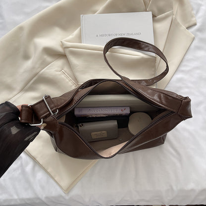 Lässige Faux-Leder Hobo-Tasche