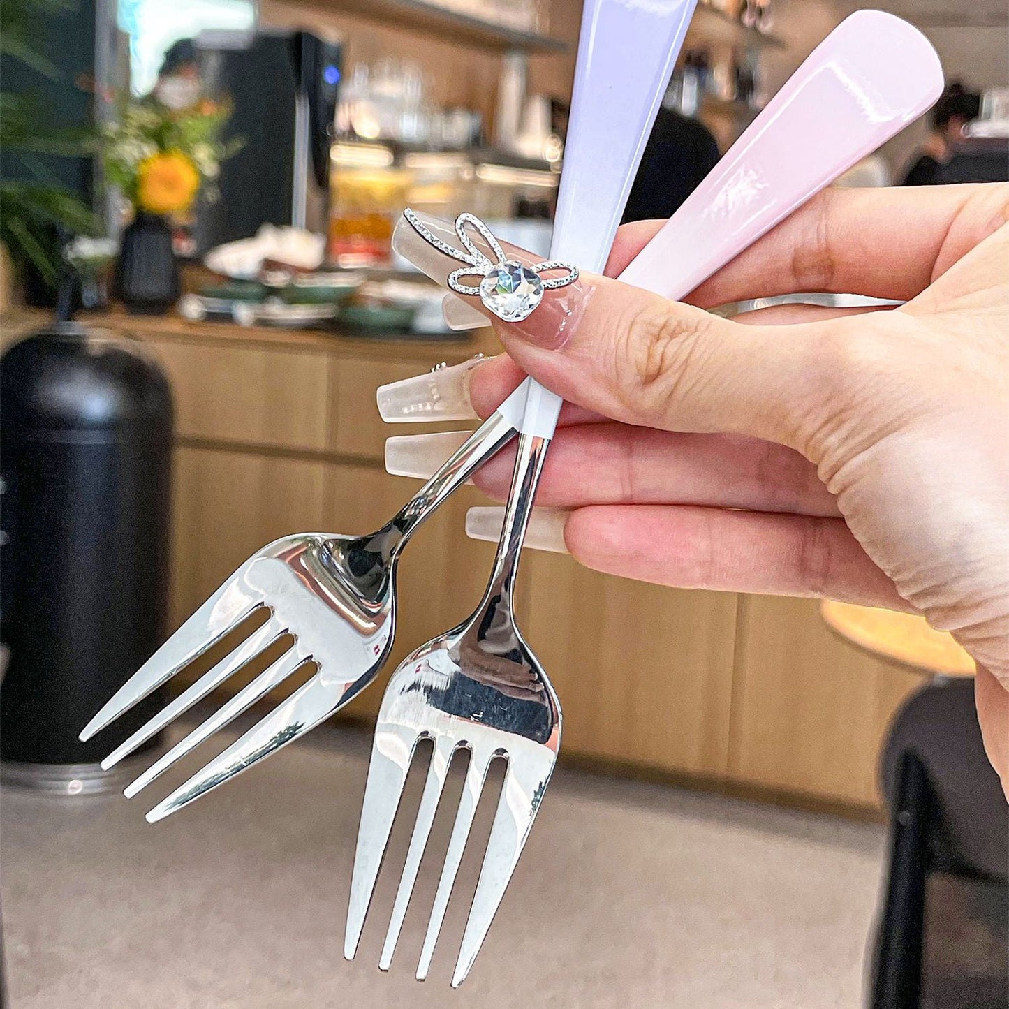 Elegantes Dessertgabelset Brehn