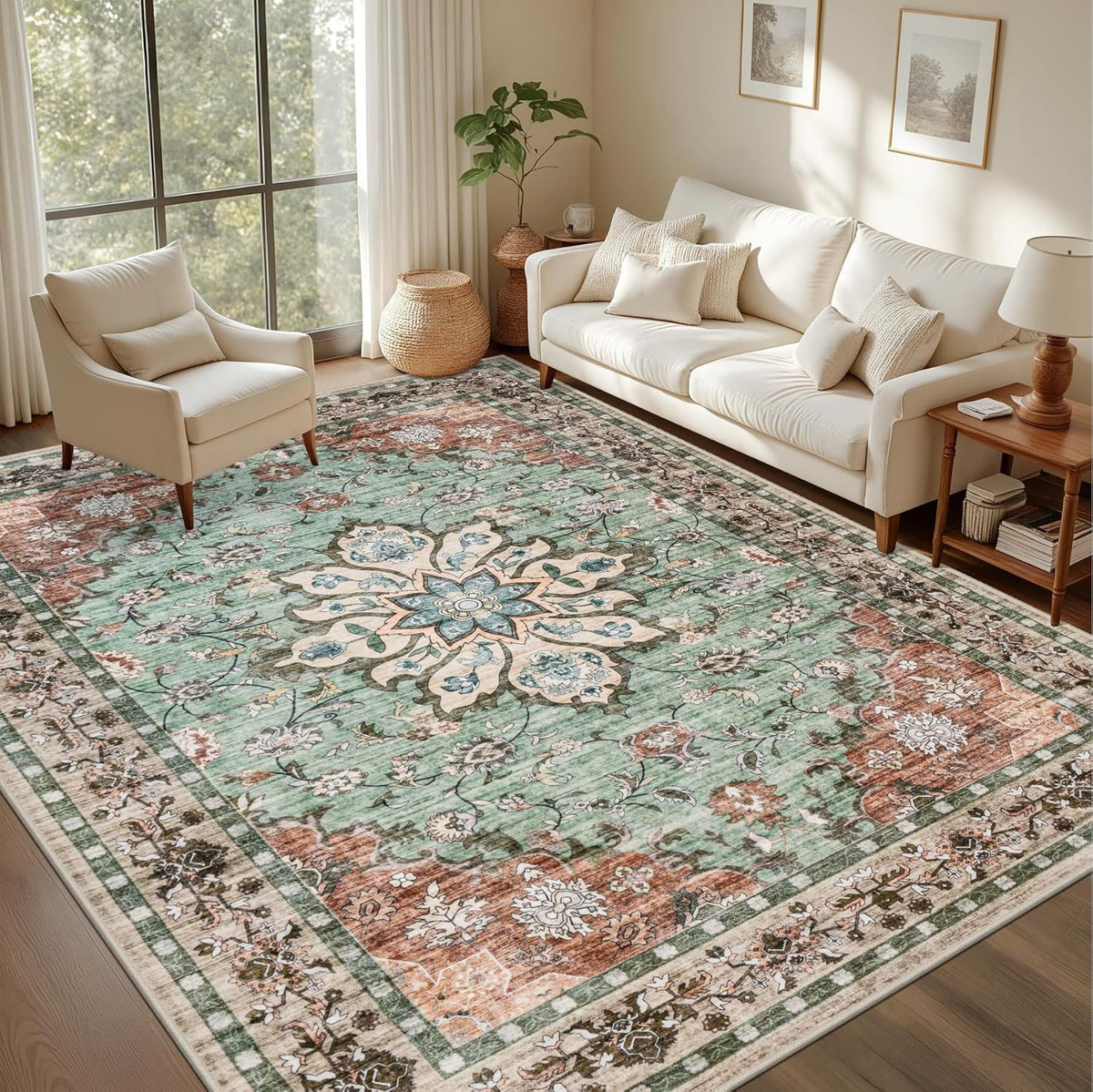 Vintage-inspirierter abstrakter Teppich Brehn