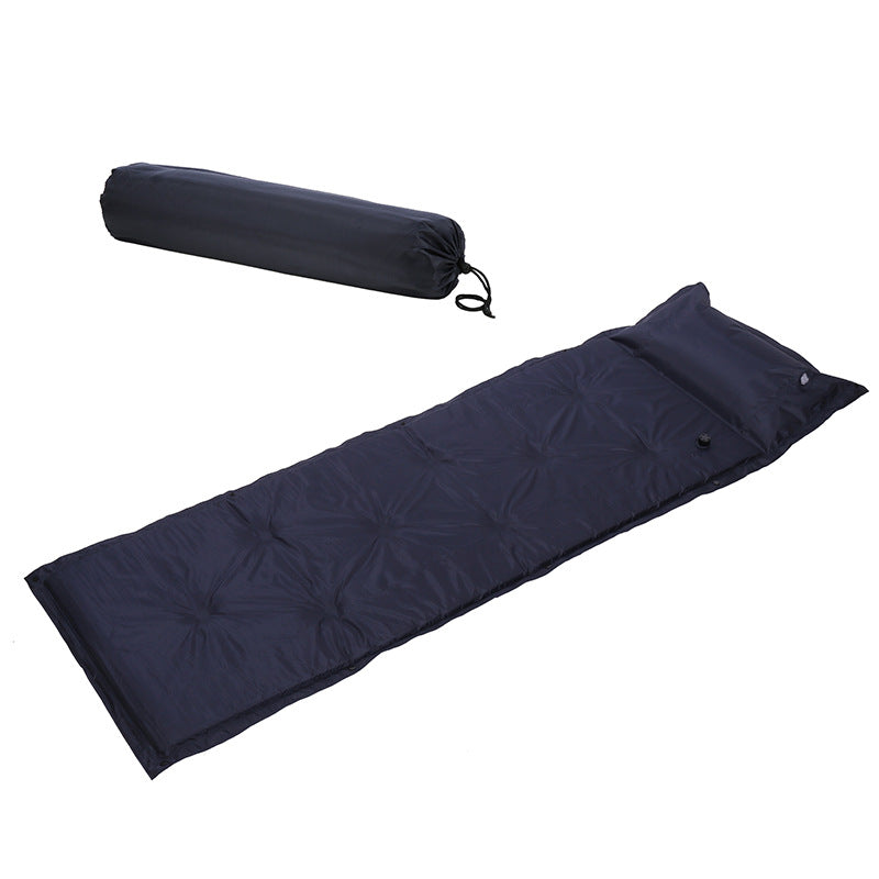 gesteppt isolierte Roll-Out Camping Schlafmatte mit integriertem Kissen und modularen Snap-Verbindern Brehn