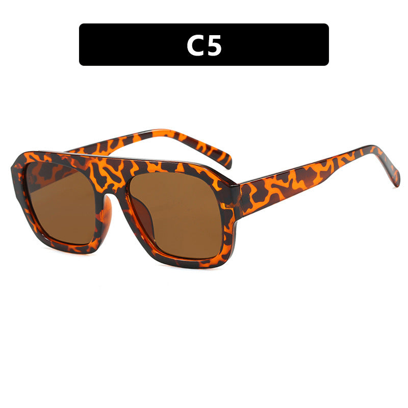 Damen oversized Sonnenbrille mit markantem Rechteckrahmen Brehn