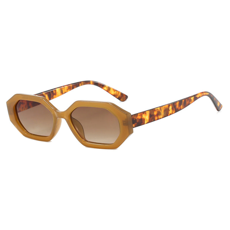Damen auffällige Sonnenbrille im modernen achteckigen Design Brehn