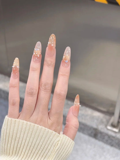 Elegante Stiletto Press-On Nagel-Verstärkungen
