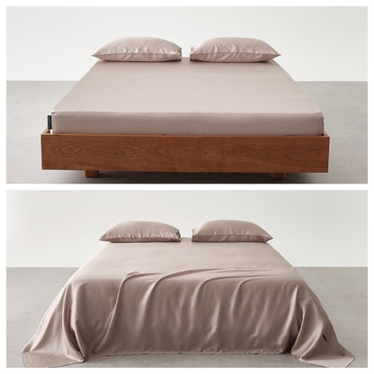 Premium Satin Bettlaken Set