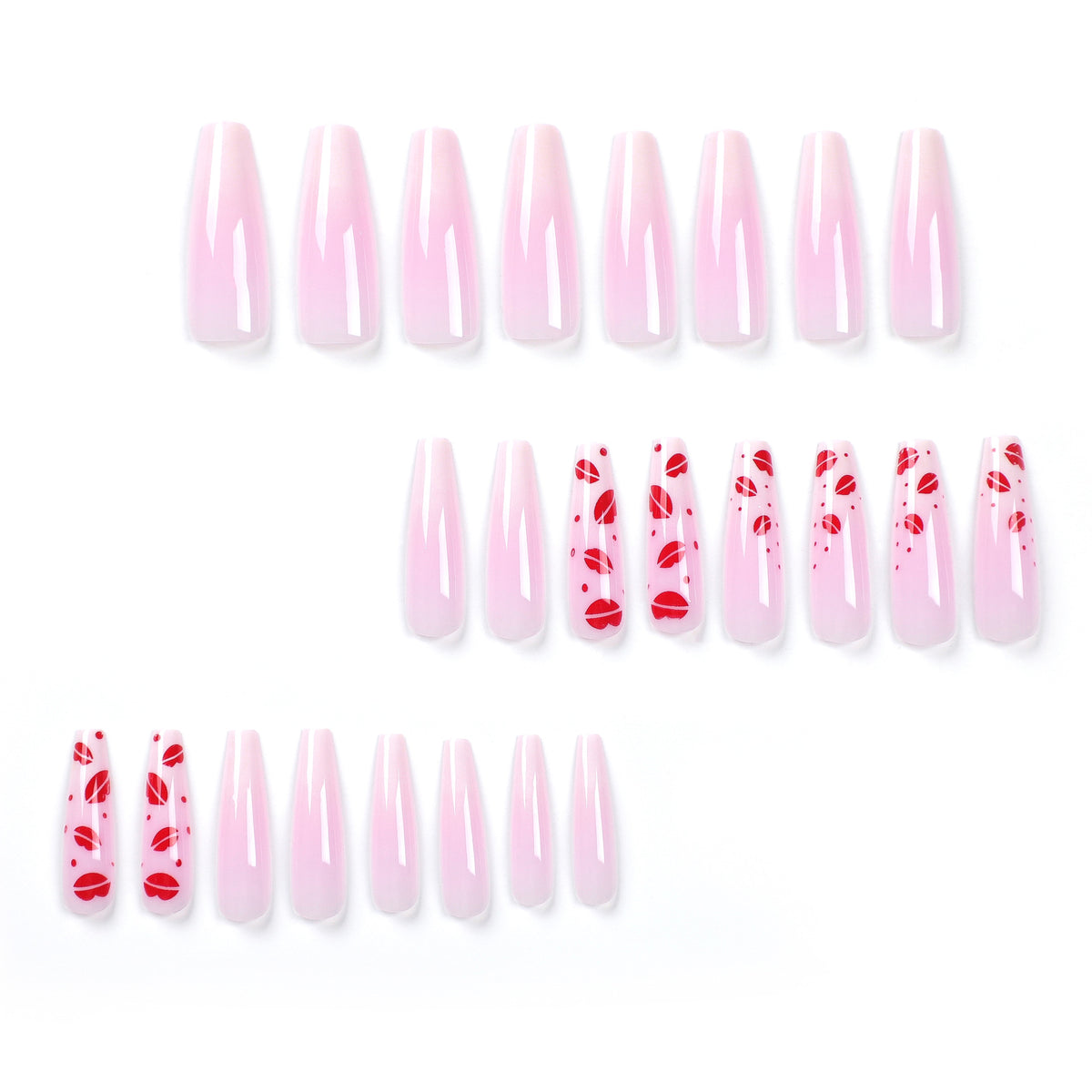 Kunstvolle Stiletto-Nägel mit Lippenmotiven Brehn