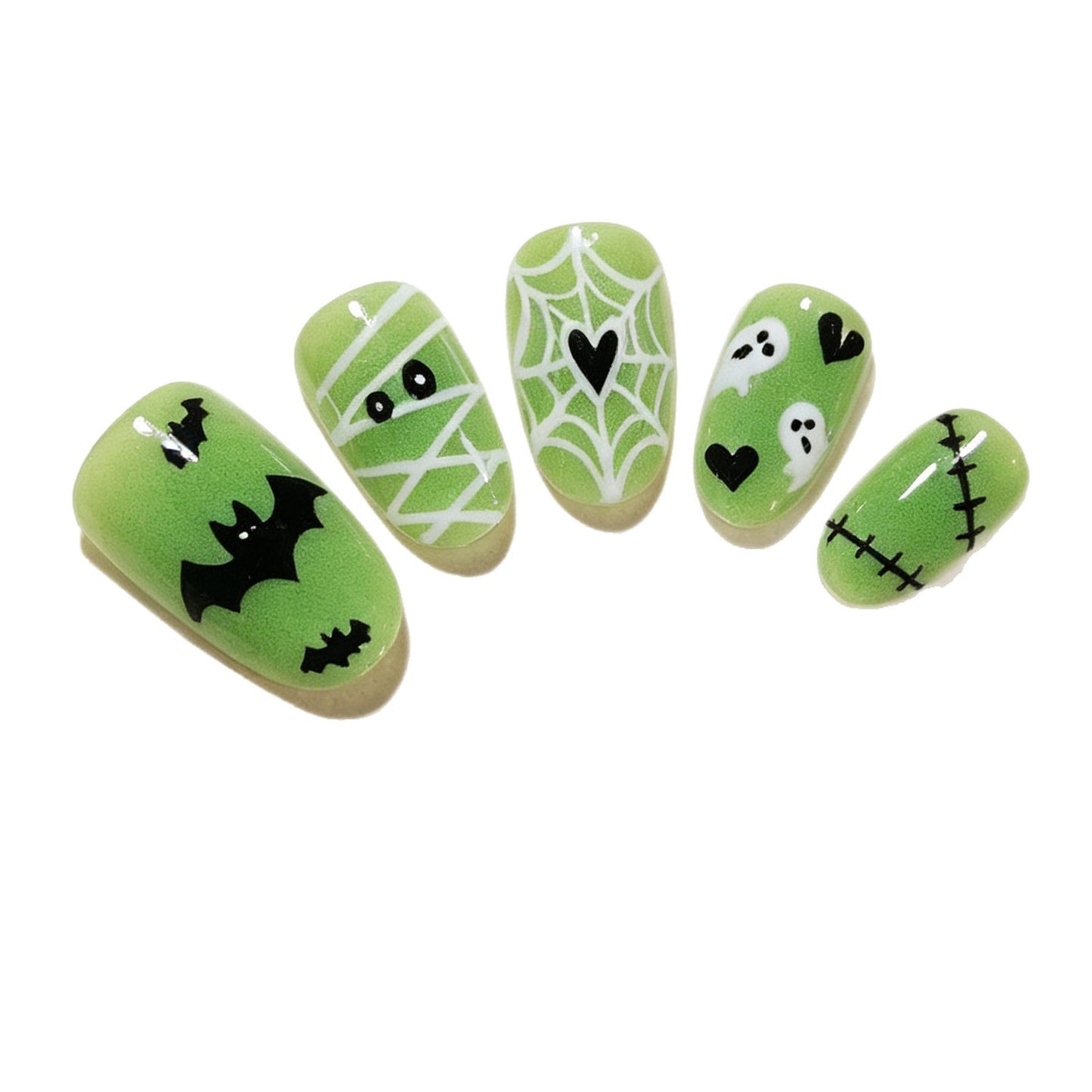 Verspieltes Halloween-Themen Druck-Nagelkunst-Set Brehn