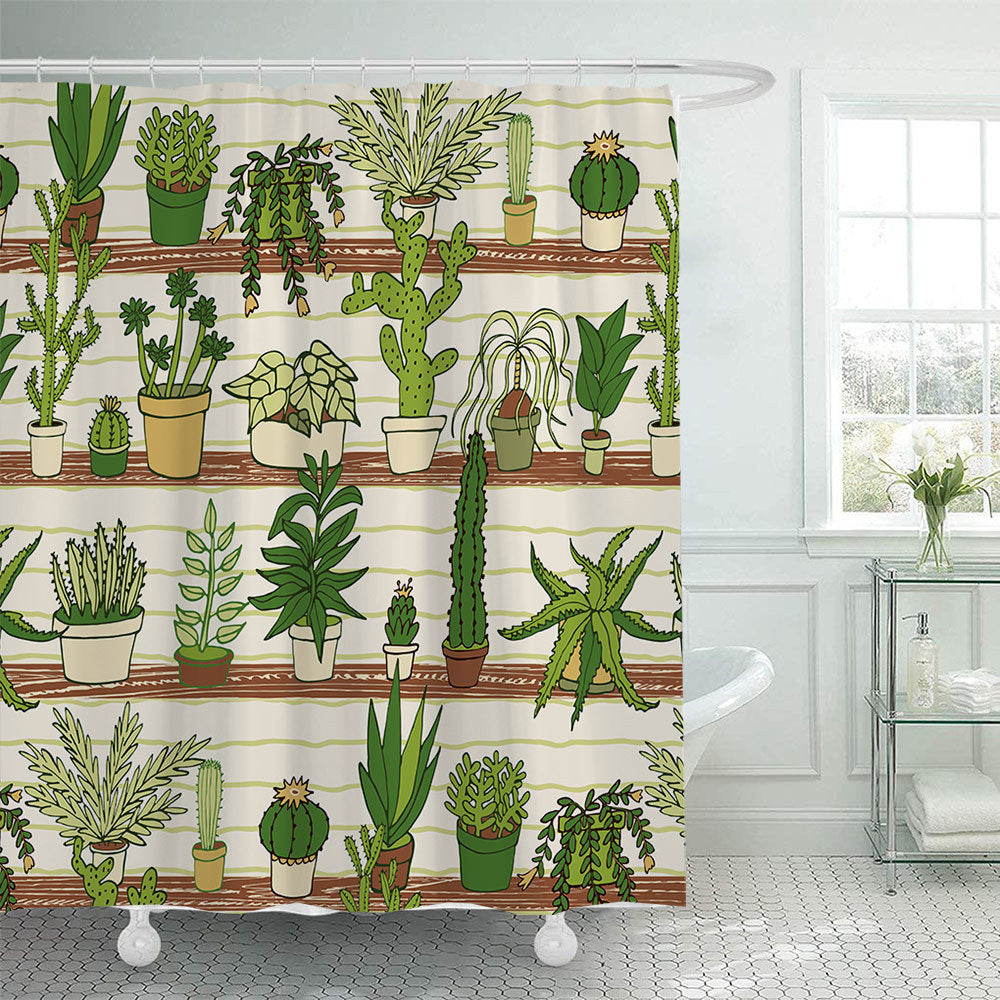 Cactus Garten-Thema Duschvorhang Brehn