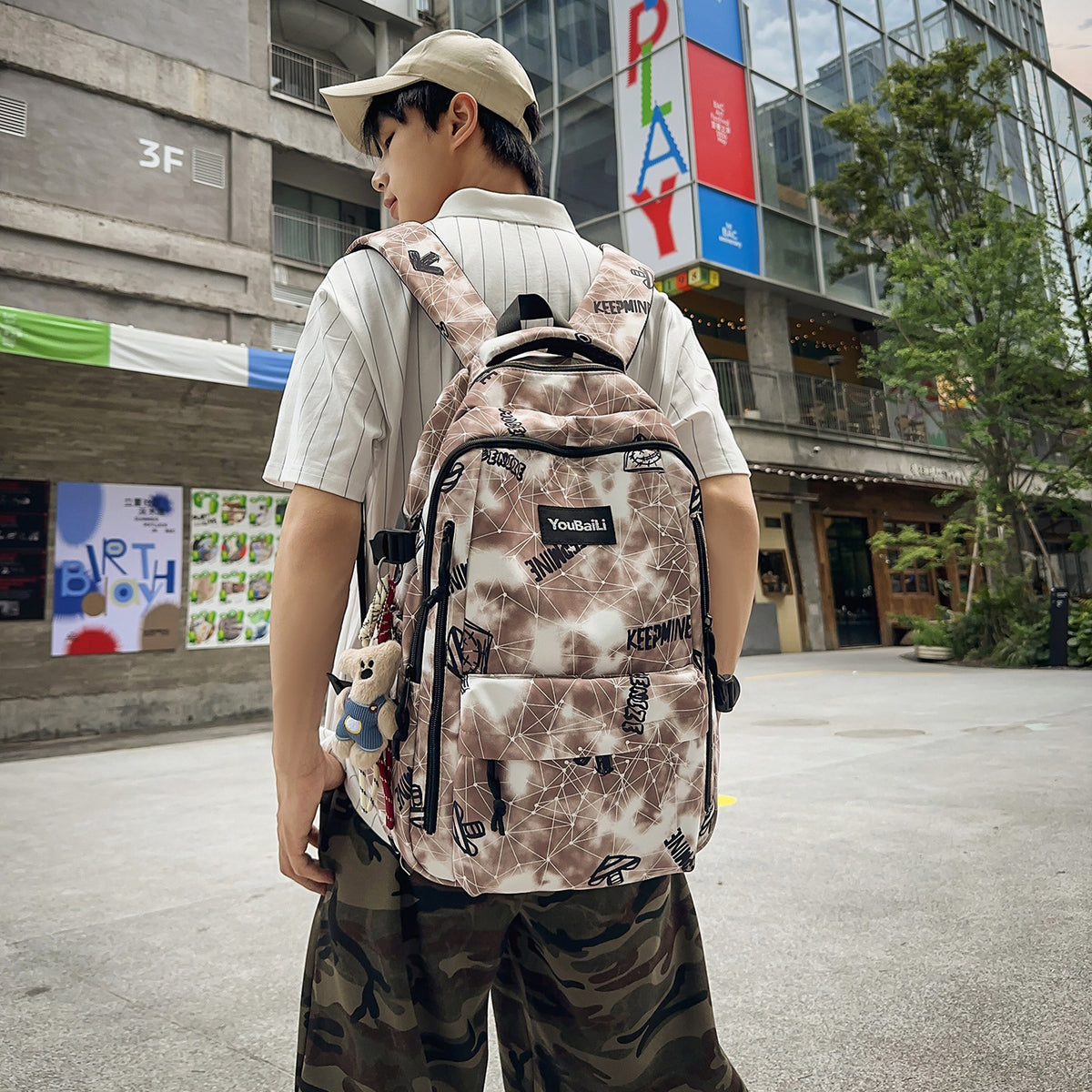 Trendiger Gemusterter Rucksack Brehn