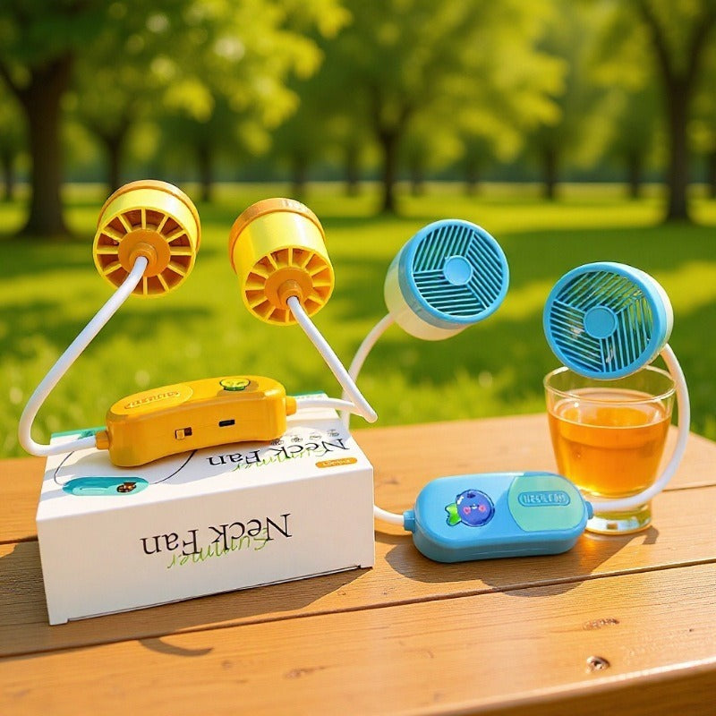 Unisex Tragbarer Nackenventilator mit flexibel einstellbaren Lüfterarmen Brehn