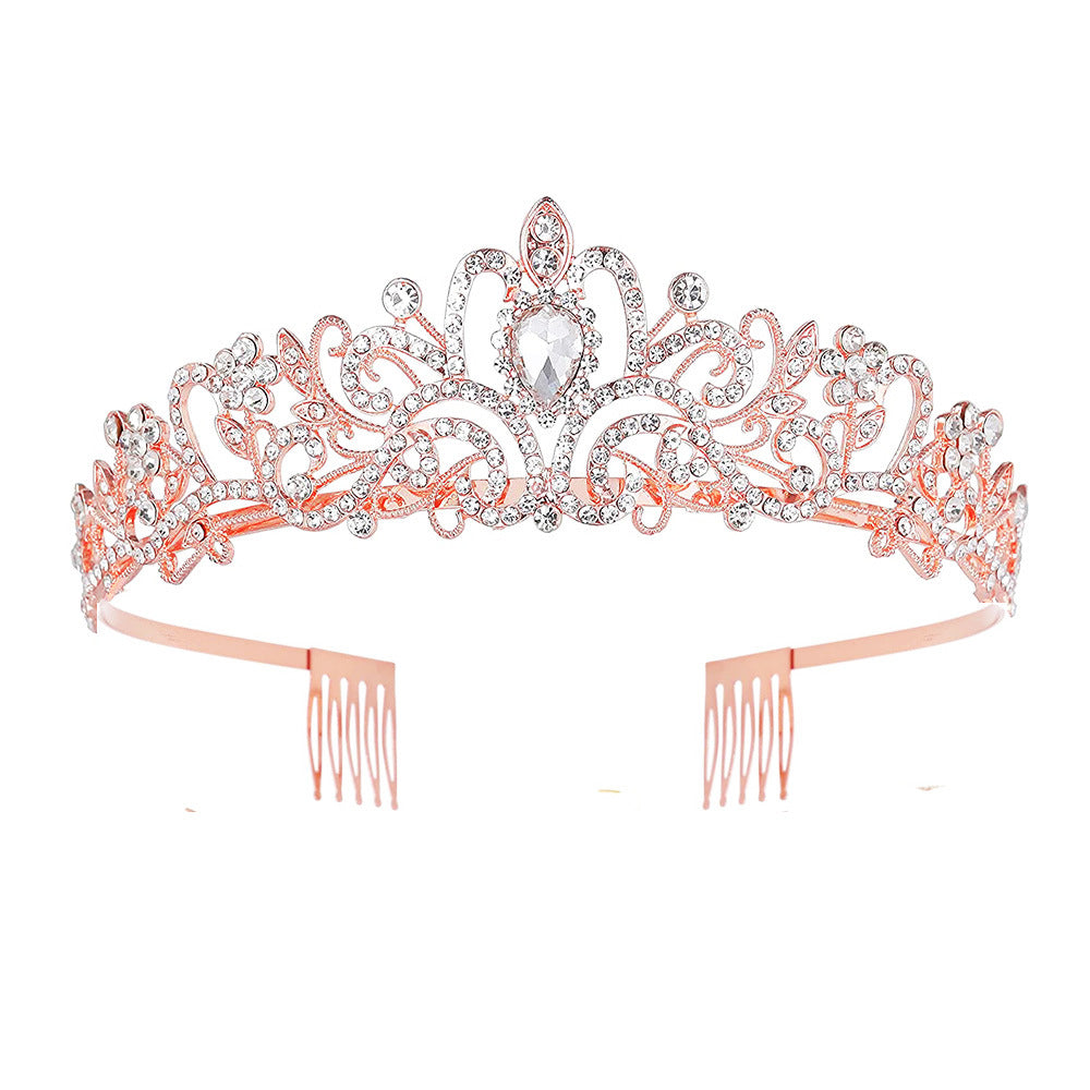 Damen Funkelnde Kristall-Tiara mit filigranem Design Brehn