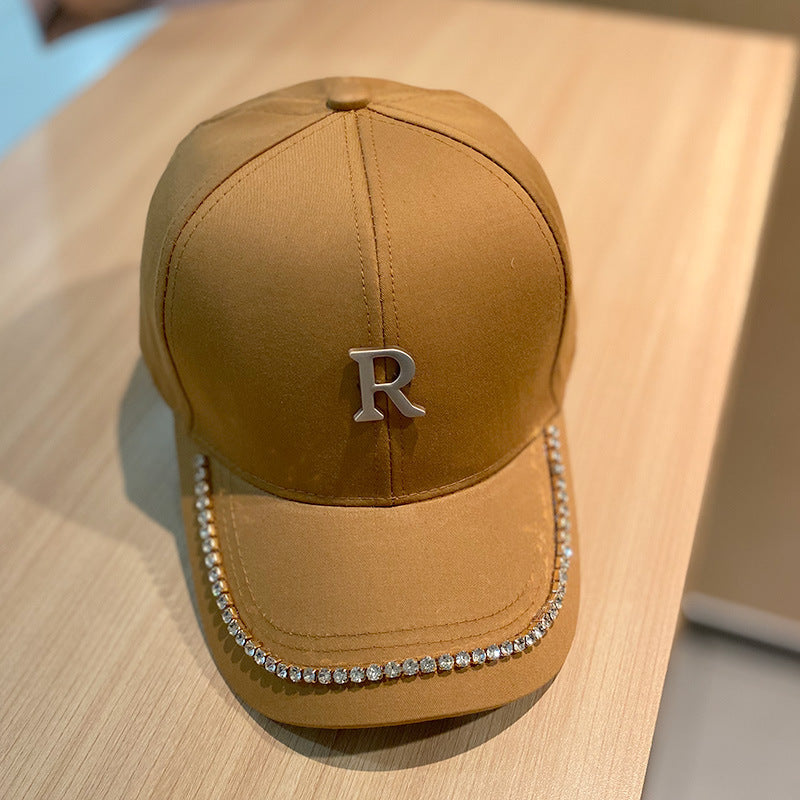 Damen Nieten Strass Baseball Cap Brehn