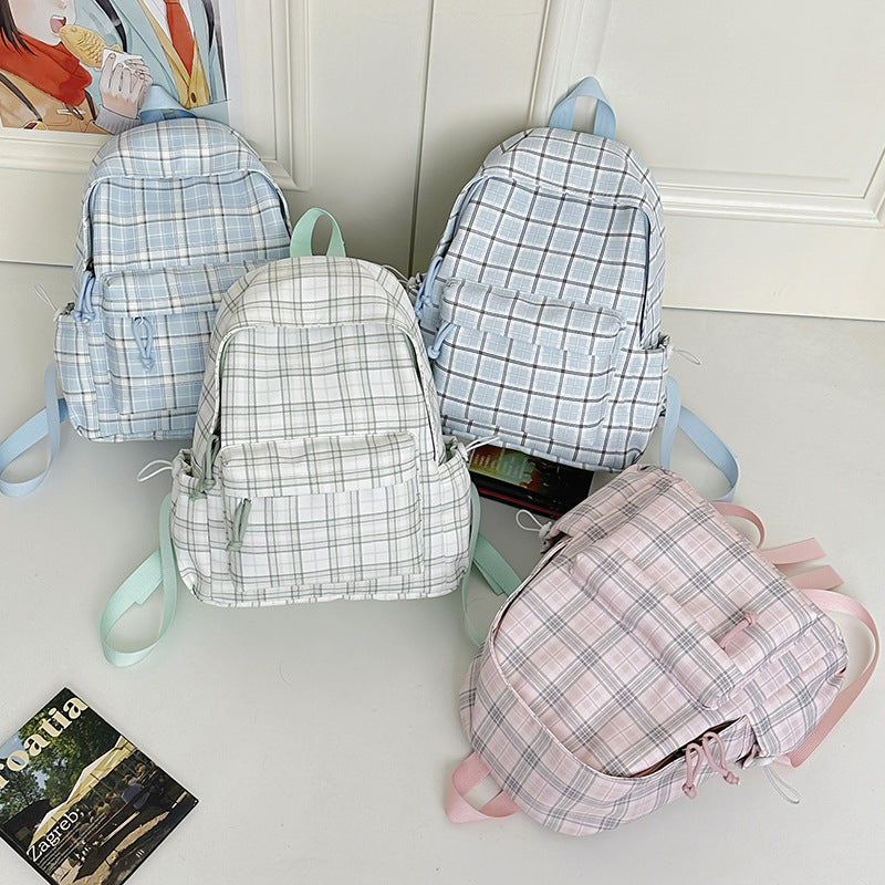 Stylische Karomuster-Rucksack Brehn