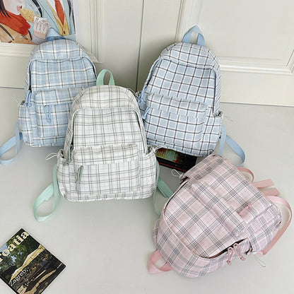 Stylische Karomuster-Rucksack Brehn
