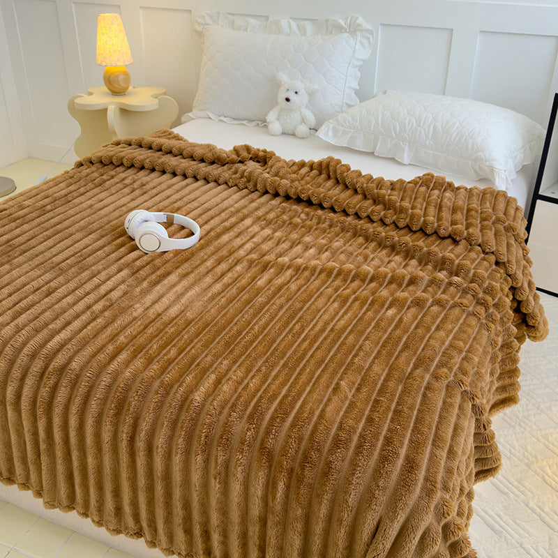 Damen Hochflor Kuscheldecke mit Wellenmuster Brehn