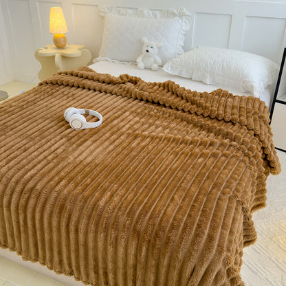 Damen Hochflor Kuscheldecke mit Wellenmuster Brehn