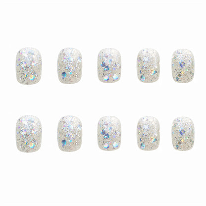 Glitzerndes Gel Aufklebe-Nagelset Brehn