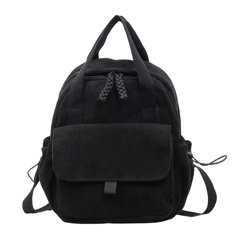 Cord-Rucksack mit Mehreren Fächern und Verstärktem Boden Brehn
