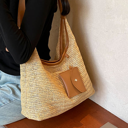 Bohemian Geflochtene Strohtasche