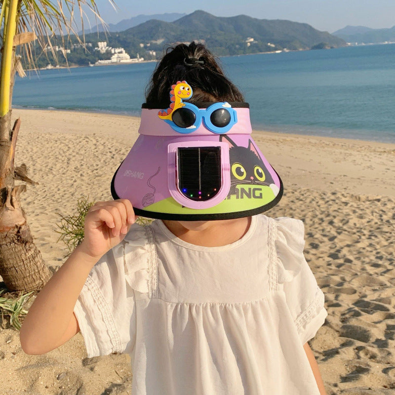 Solarbetriebener Ventilator Sonnenschutz für Kinder mit verstellbarem Verschluss Brehn